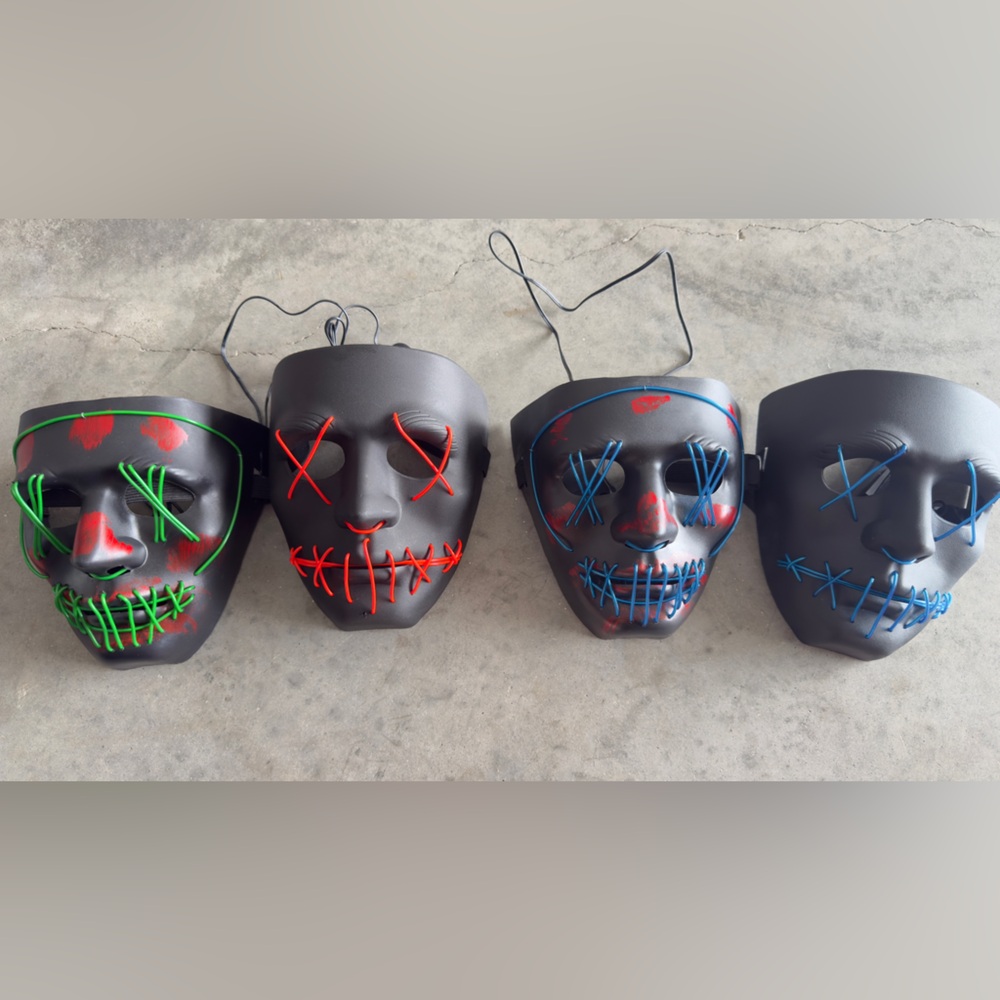 LED Light-Up Halloween Masks